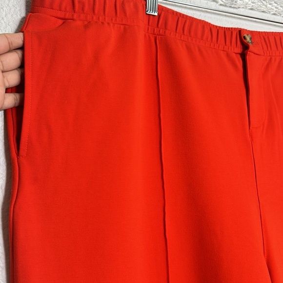 Disney Womens Plus Size 2X Wide Leg Red Orange Minnie Mouse High Rise Pants - Picture 5 of 14